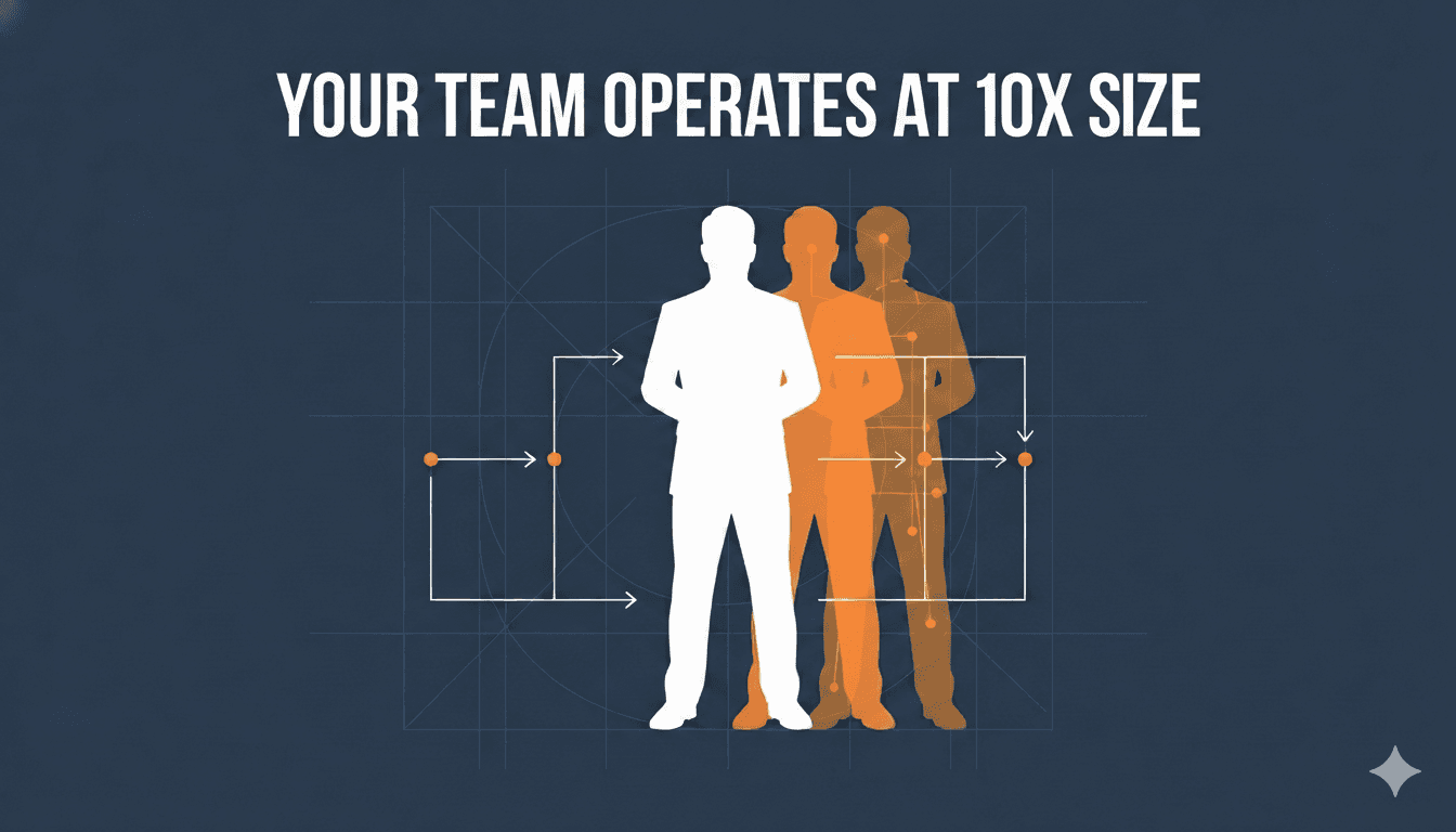 Your team operates at 3X size — personal AI programs handle the grunt work so your customer feels the difference.