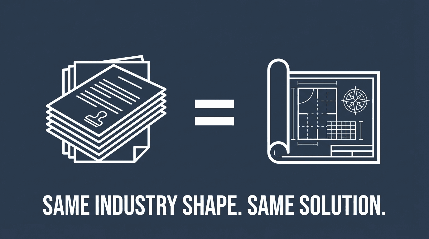 Same industry shape. Same solution. Insurance and construction are both document-heavy and relationship-driven.
